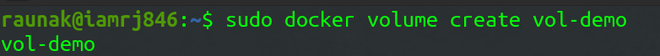 Creating Docker Volume