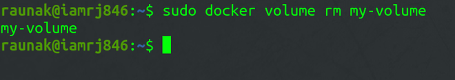 Removing specific Docker Volume